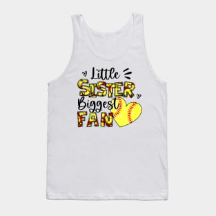 Softball Sister, Little Sister Biggest Fan Tank Top